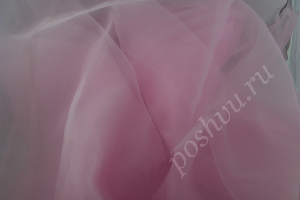 Ткань органза Розовая нежность