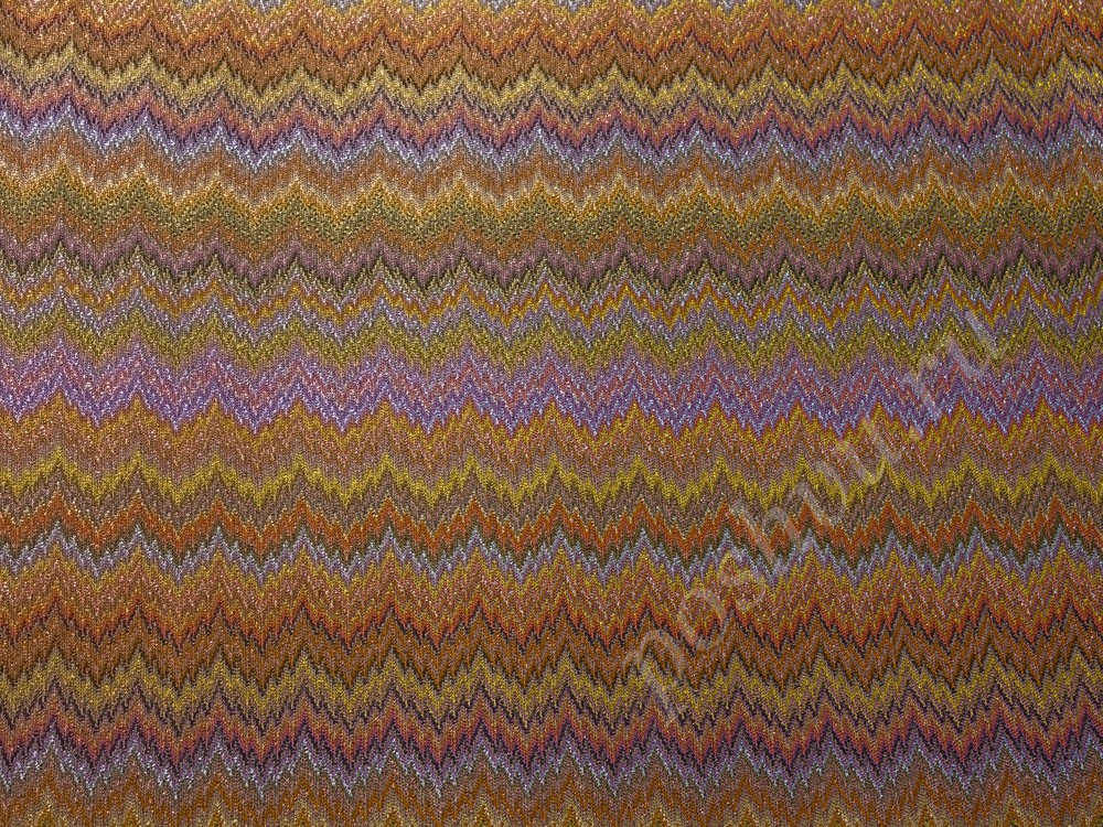 Вискоза Missoni с рисунком, цвет - фиолетовый и коричневый