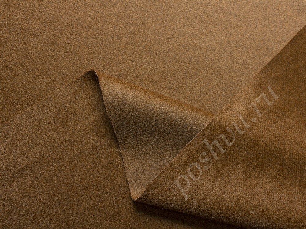 Кашемировая ткань, цвет - коричневый