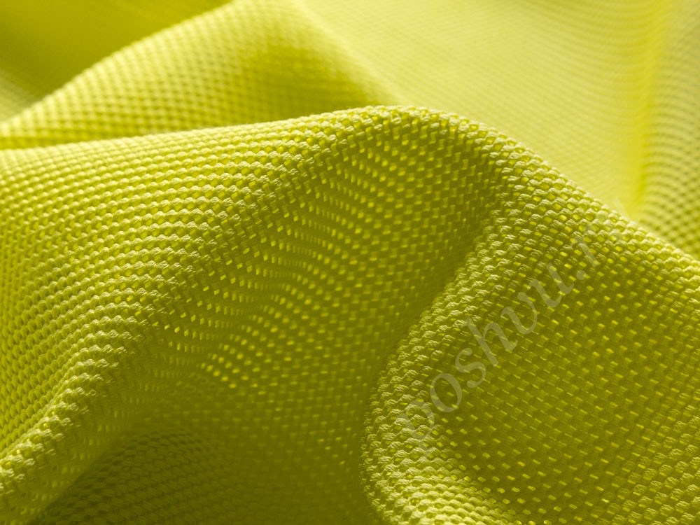 Перфорированная хлопковая ткань Pucci, цвет - ярко-желтый