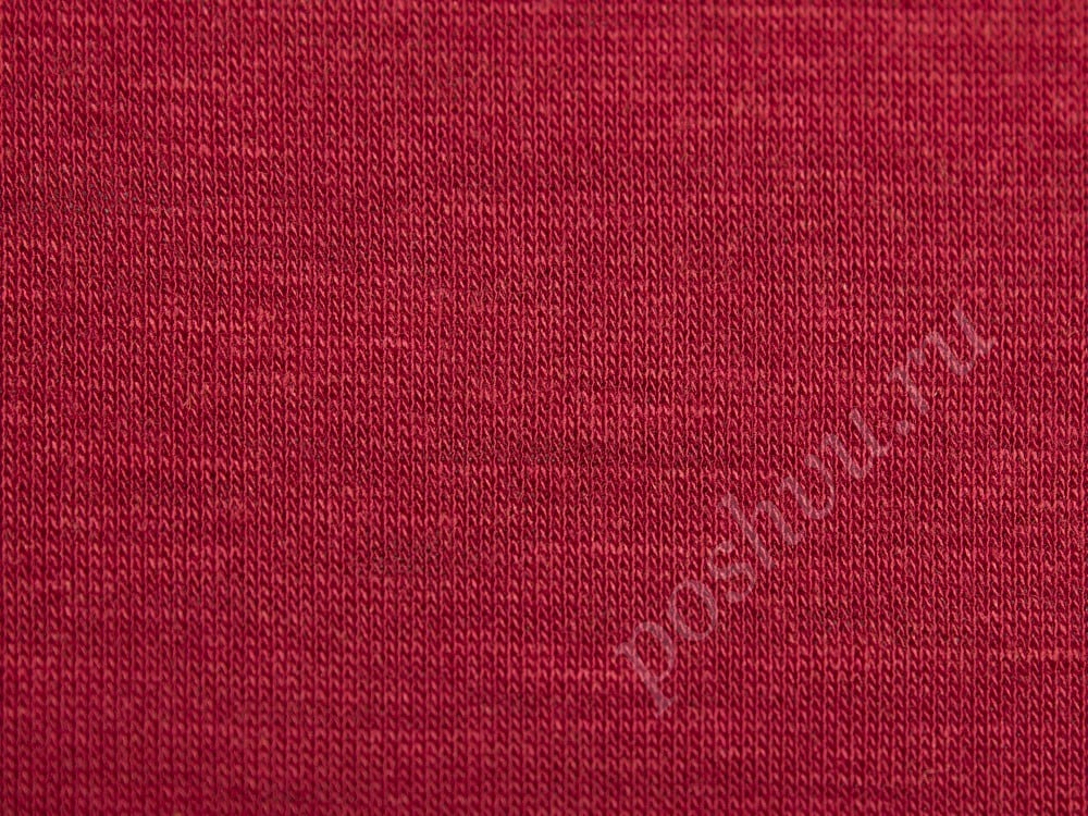 Однотонная хлопковая ткань, цвет - красный