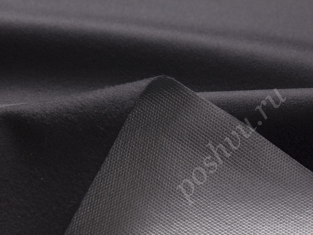 Кашемировая ткань Loro Piana на мембране, цвет - черный