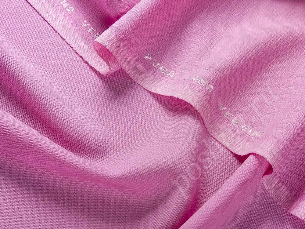 Шерстяная ткань, цвет - розовый