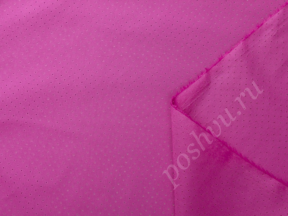 Перфорированная ткань Valentino, цвет - фуксия 