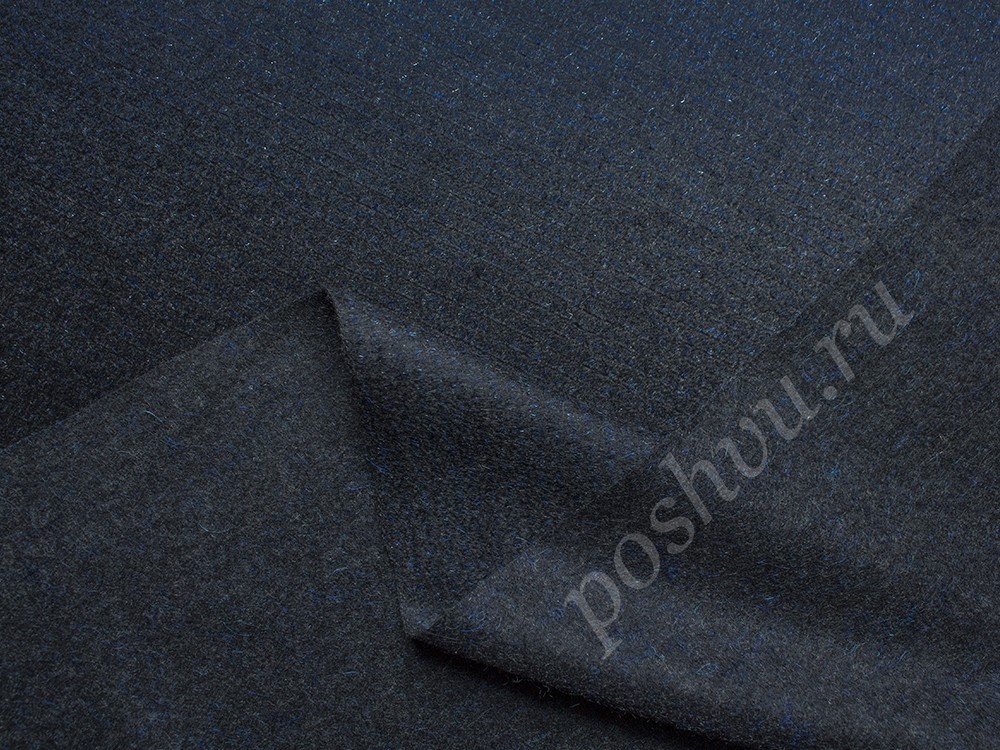 Шерстяная ткань Dior, цвет - сине-черный