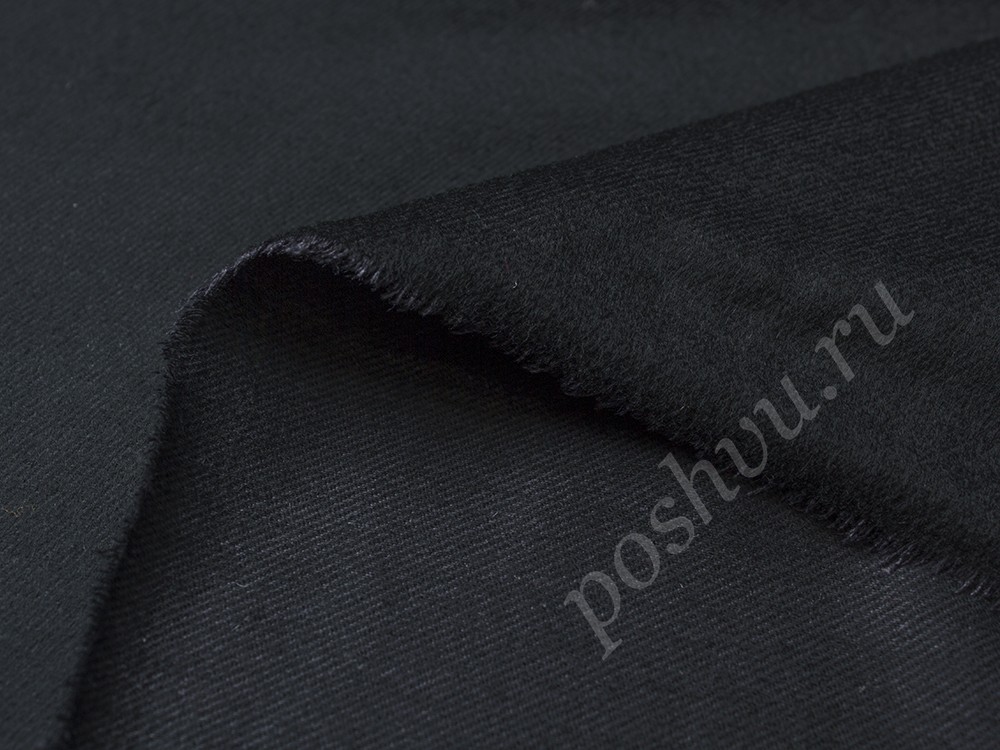 Кашемировая костюмная ткань, цвет - черный