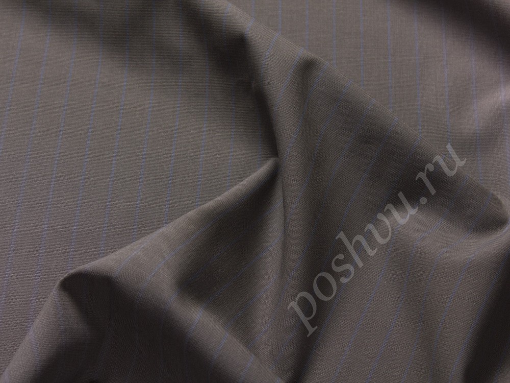 Костюмная ткань, цвет - серый и полоска