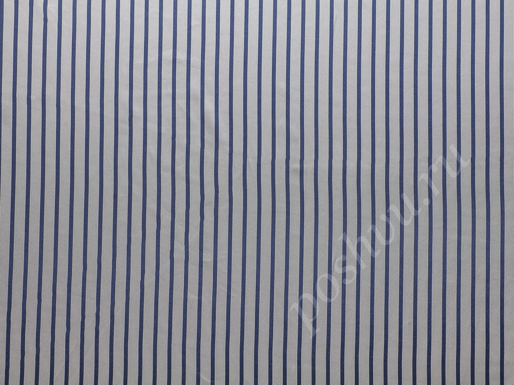 Атласный шелк Ralph Lauren, цвет - синий и белый