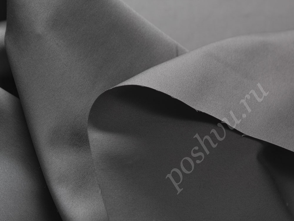 Однотонная хлопковая ткань Loro Piano, цвет - серый