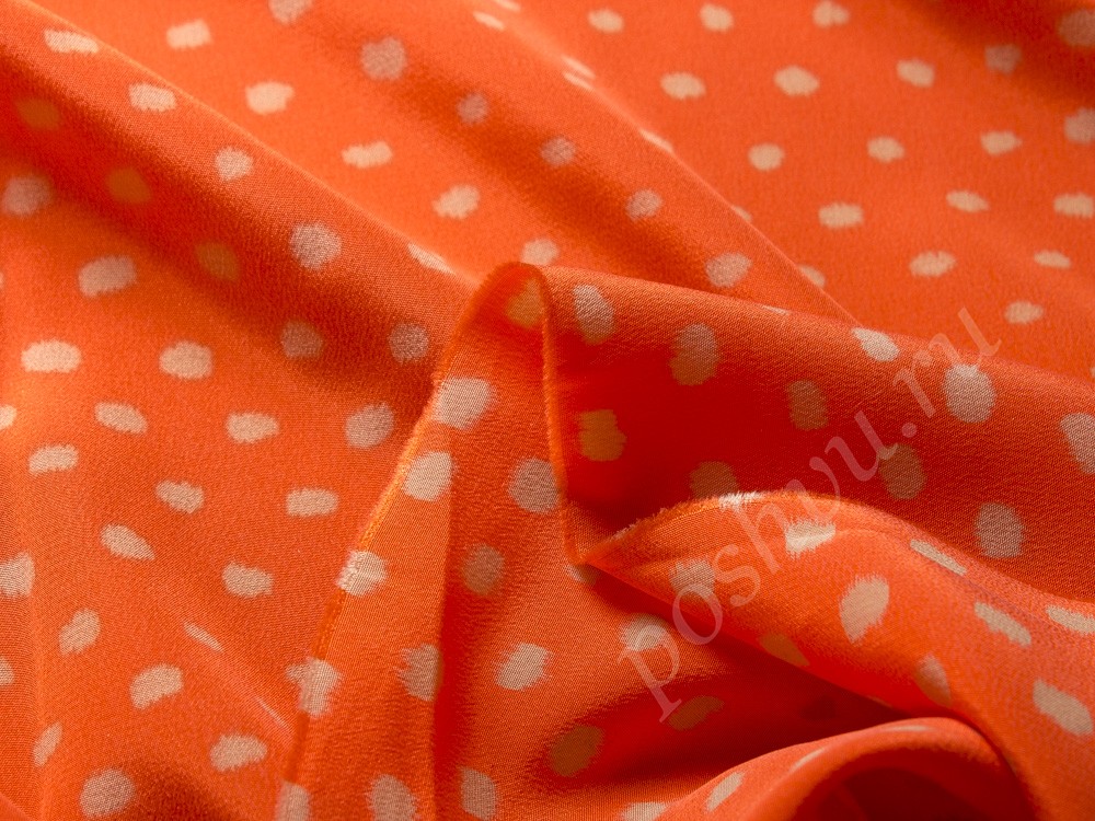 Натуральный шелк, цвет - оранжевый