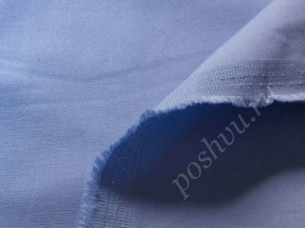 Хлопковая ткань с эластаном тип "Джинс", цвет - голубой