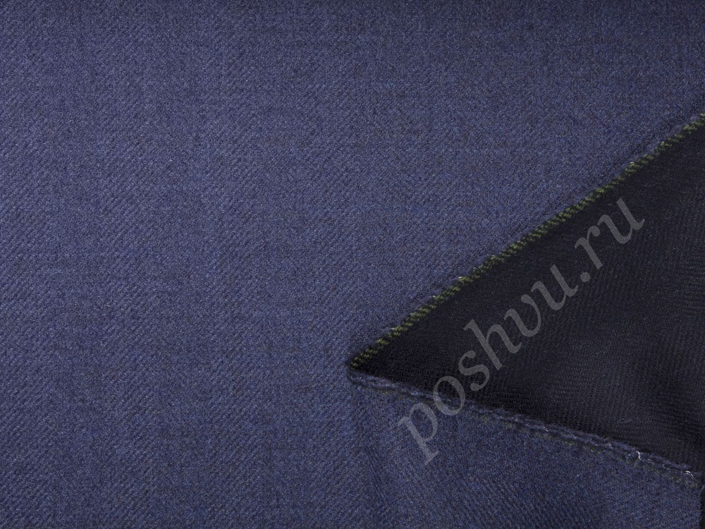 Кашемировая ткань Loro Piana, цвет - черный и темно-синий
