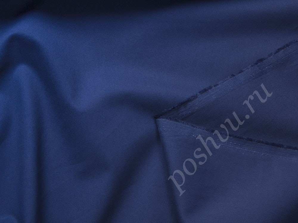 Хлопковая ткань тип "Джинс", цвет - темно-синий
