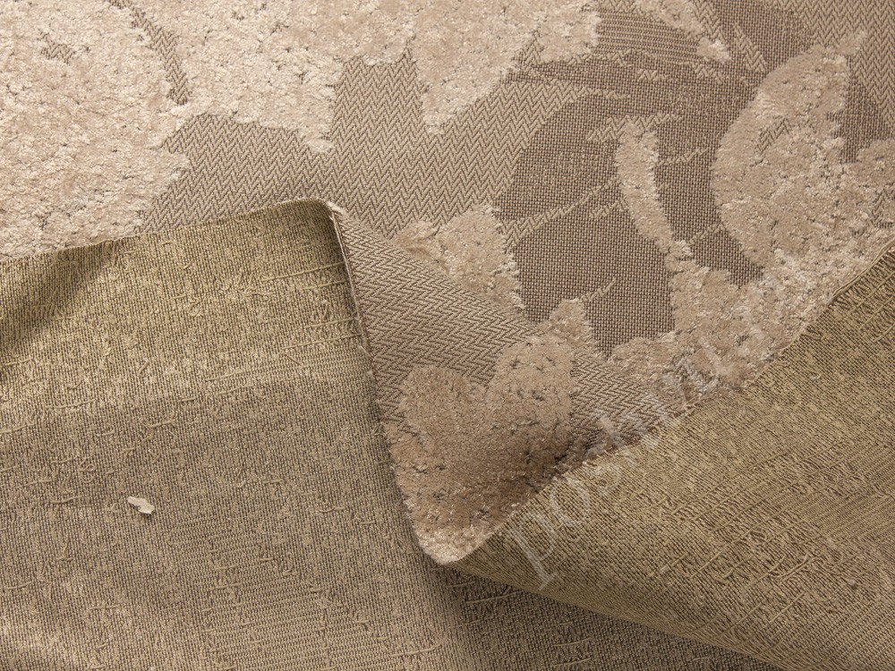 Плотная фактурная ткань, цвет - бежевый (коричневый)