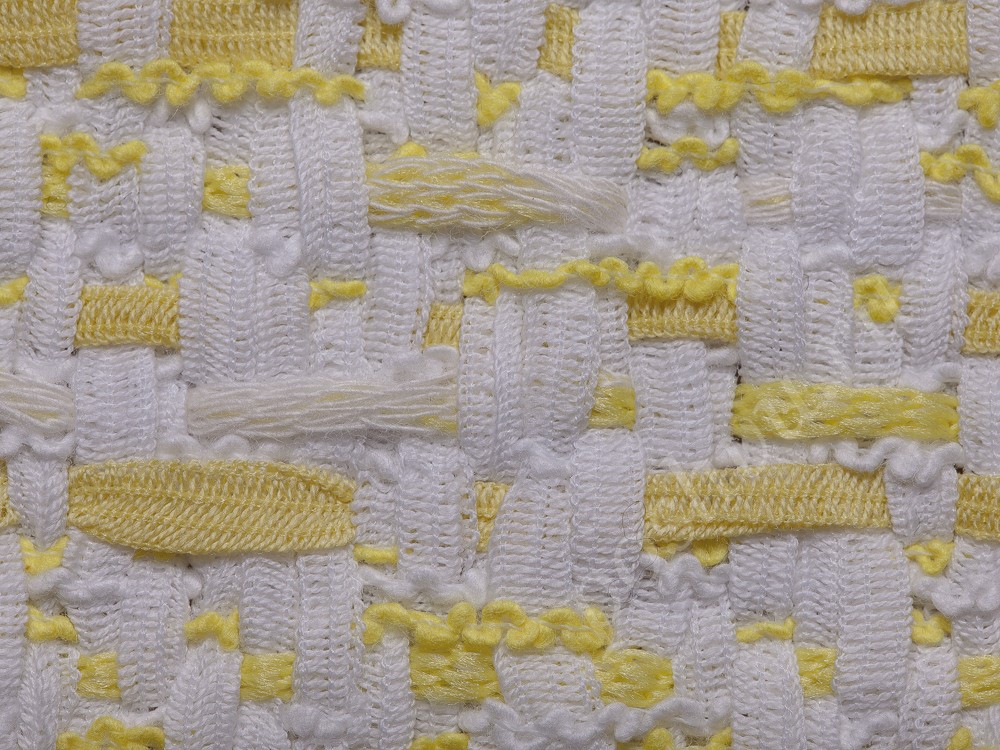 Ткань для платья, цвет - желтый и белый