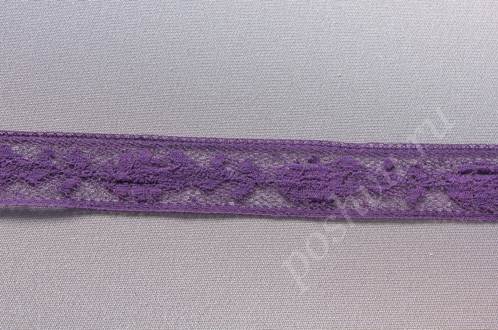 Однотонное узкое кружево, цвет - фиолетовый