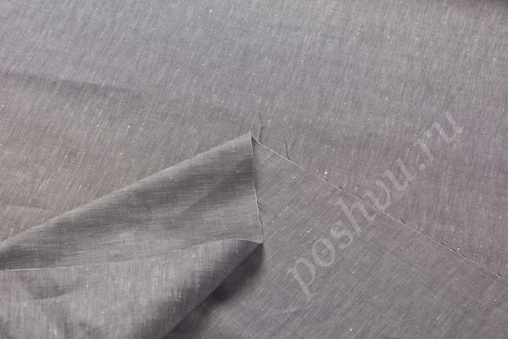 Льняная ткань Loro Piana, цвет - серый
