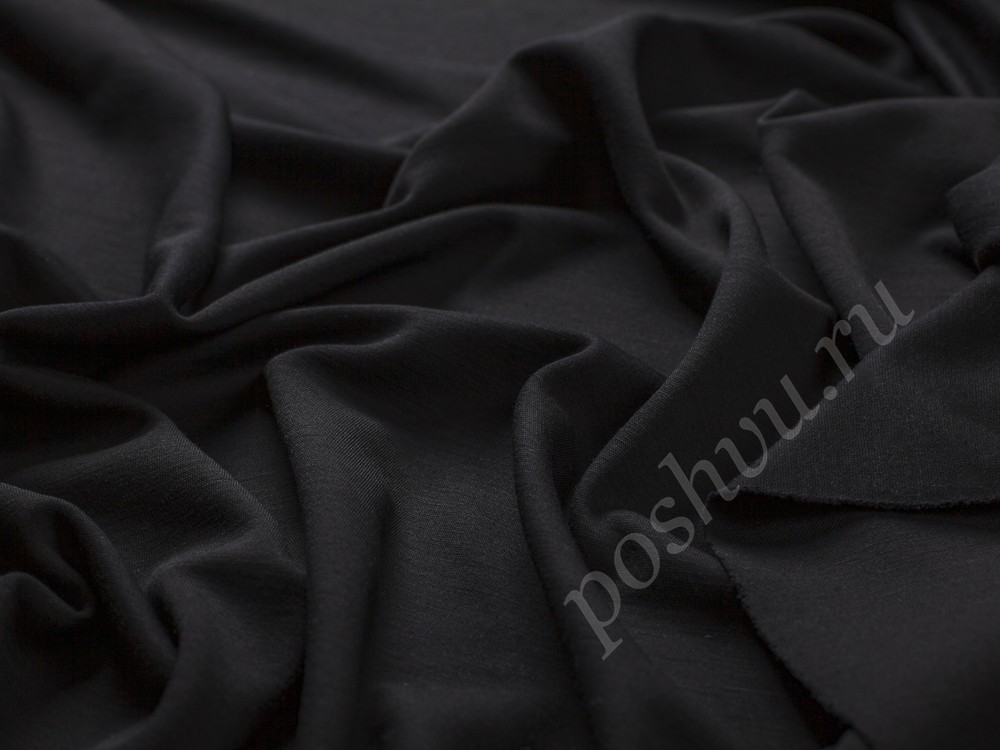 Шерстяная ткань Armani, цвет - черный