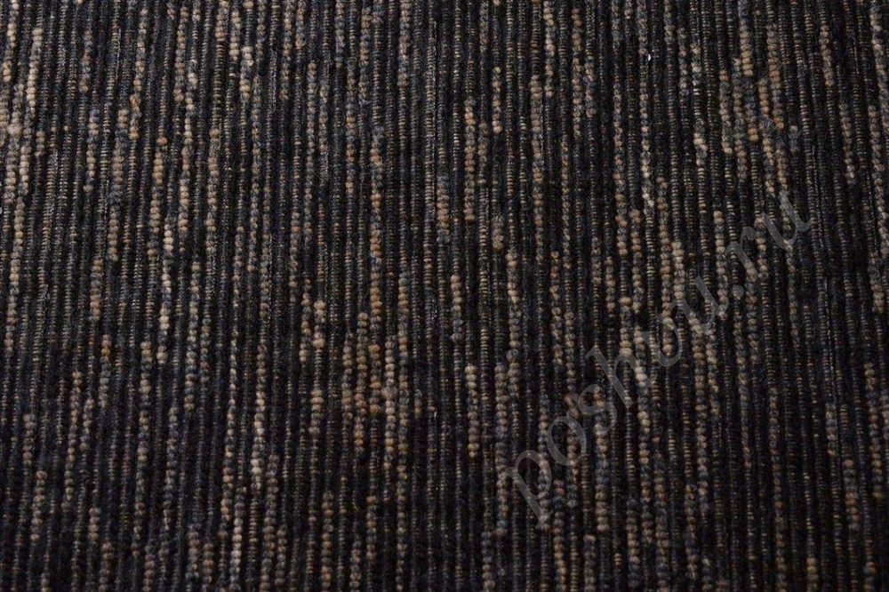 Костюмная ткань серо-коричневого цвета в полоску