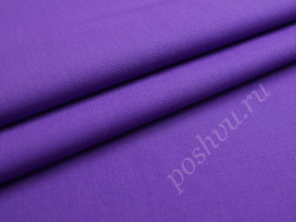 Ткань костюмная двухсторонняя Лейтмотив, цвет фиолетовый цв.15