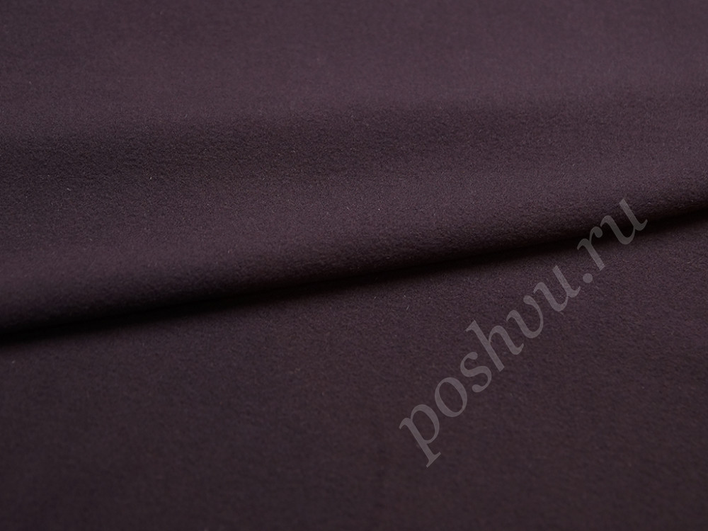 Пальтовая ткань темно-фиолетового цвета