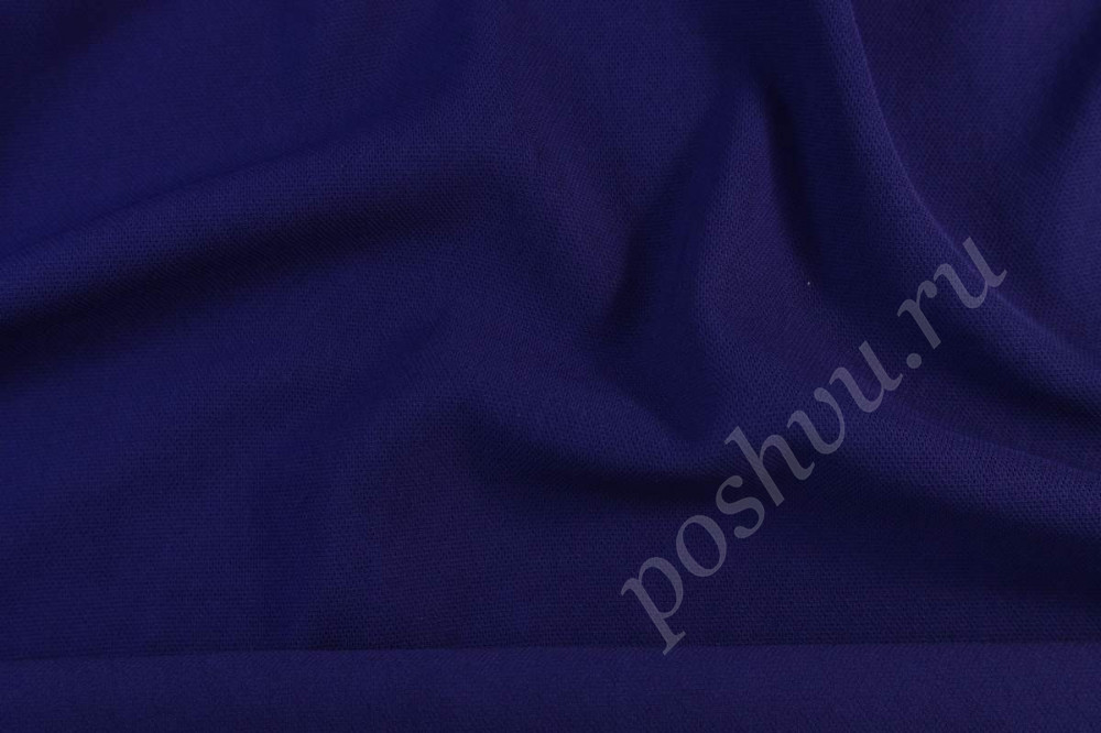 Плательная ткань Кади сине-фиолетового цвета