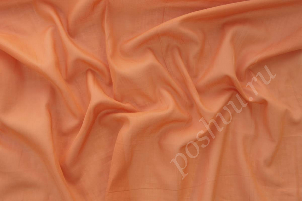 Хлопковая ткань бледно-оранжевого цвета