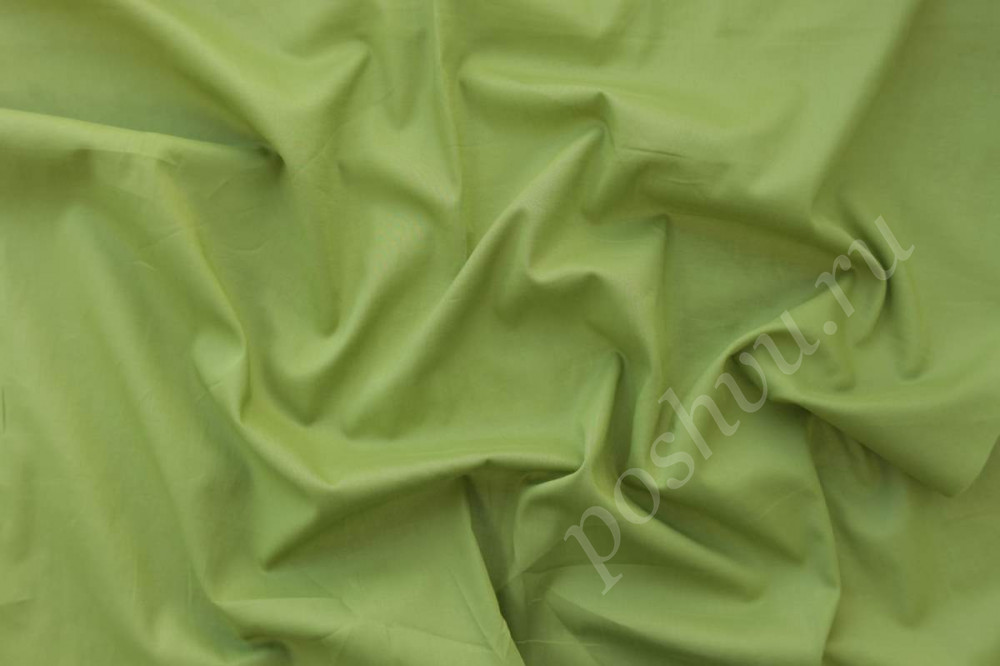 Хлопковая ткань зелено-желтого цвета