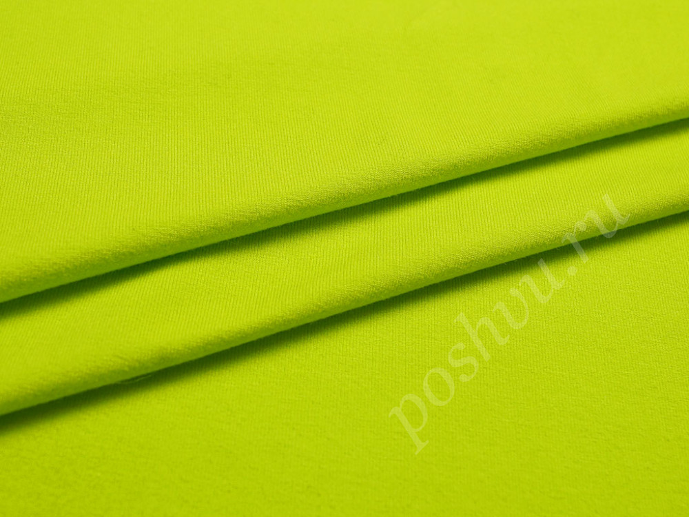 Трикотаж футболочный однотонный, цвет салатовый  (235 г/м2)