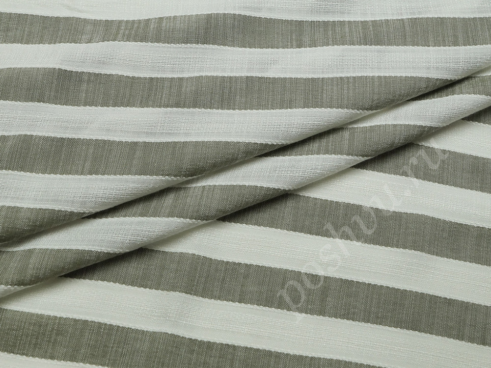 Легкая плательная ткань с фактурными полосками на сером фоне   132 г/м2