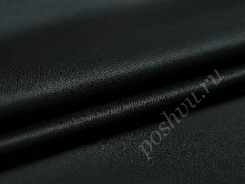 Великолепный блузочный шелк черного цвета