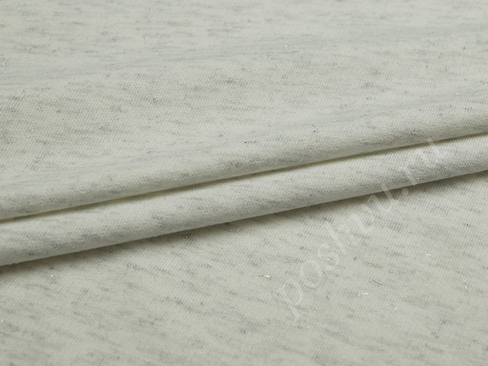 Футер 2-х нитка (петля) , белый меланжевый с люрексом (305 гр/м2)