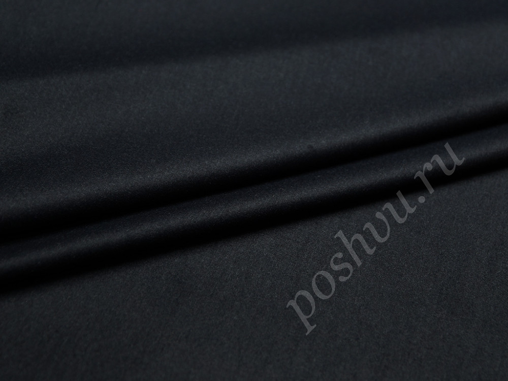 Великолепная костюмная ткань темно-синего цвета  (228 гр/м2)