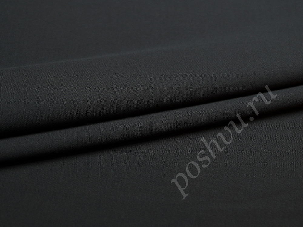 Костюмная утепленная ткань темно-серого цвета (350г/м2)