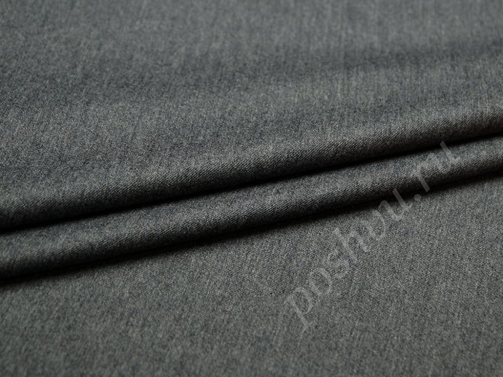 2х сторонняя костюмная ткань, серый меланж (272 гр/м2)