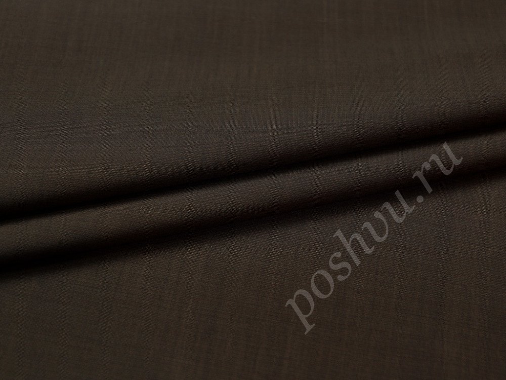 Изысканная костюмная ткань коричневого цвета (150 гр/м2)