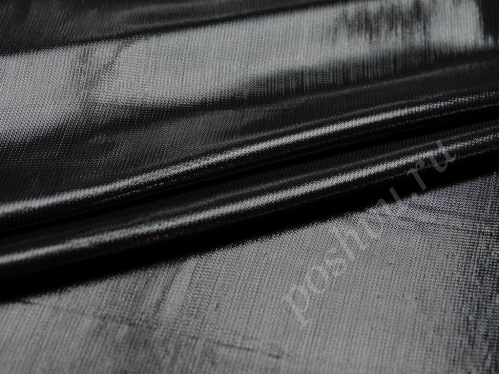 Изысканный шелк с люрексом, цвет черный лебедь (73 гр/м2)