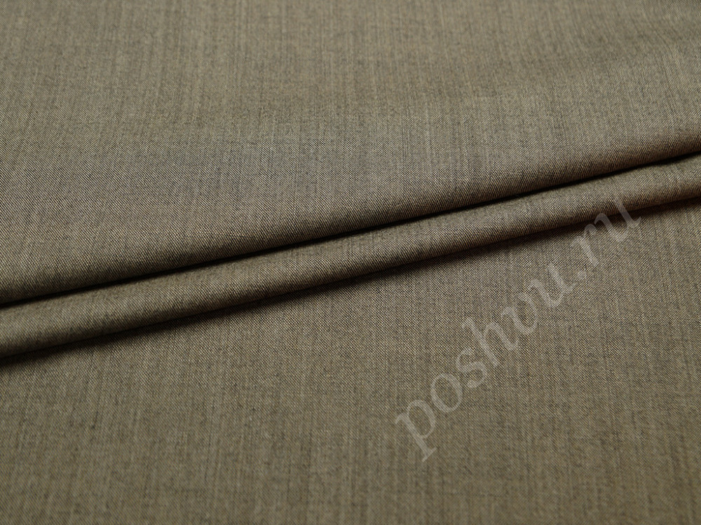 Костюмная ткань серо-коричневого цвета