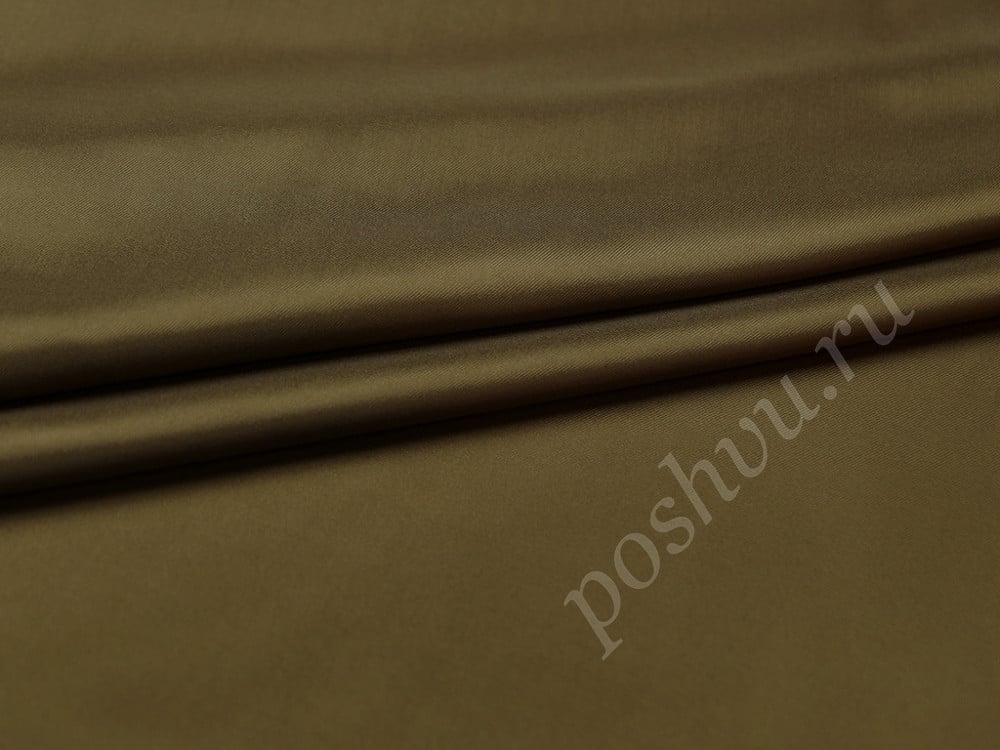 Подкладочная двухсторонняя ткань темно-оливкого цвета