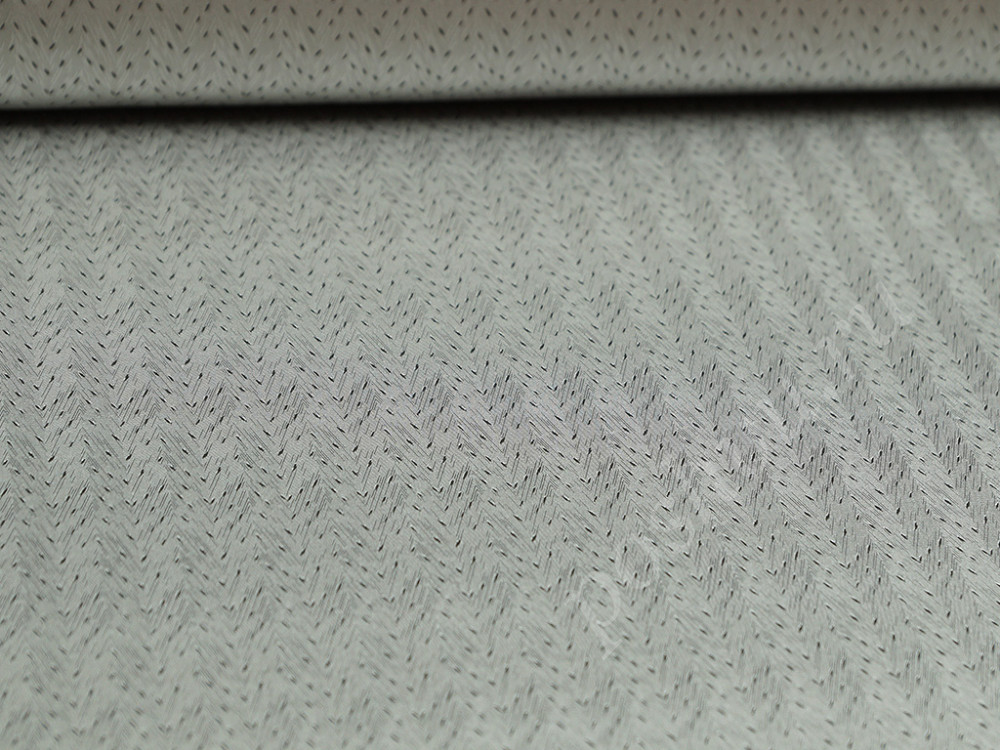 Жаккардовая шелковая подкладочная ткань в широкую елочку, цвета серебро
