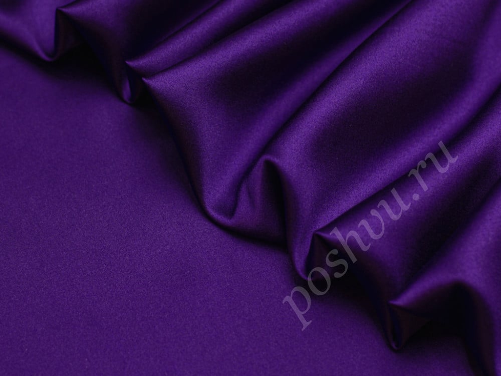 Шелк блузочный темно-фиолетового цвета