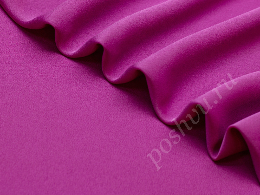 Ткань плательная двухсторонняя Кади, цвет пурпурной орхидеи