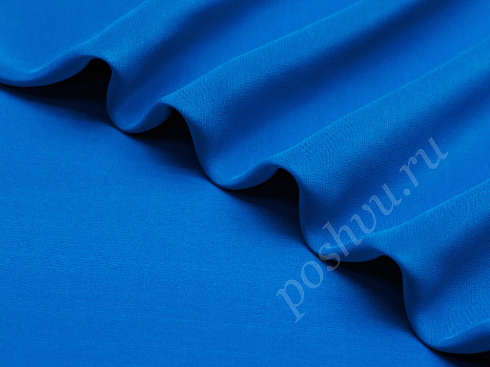 Блузочный шелк французского синего цвета