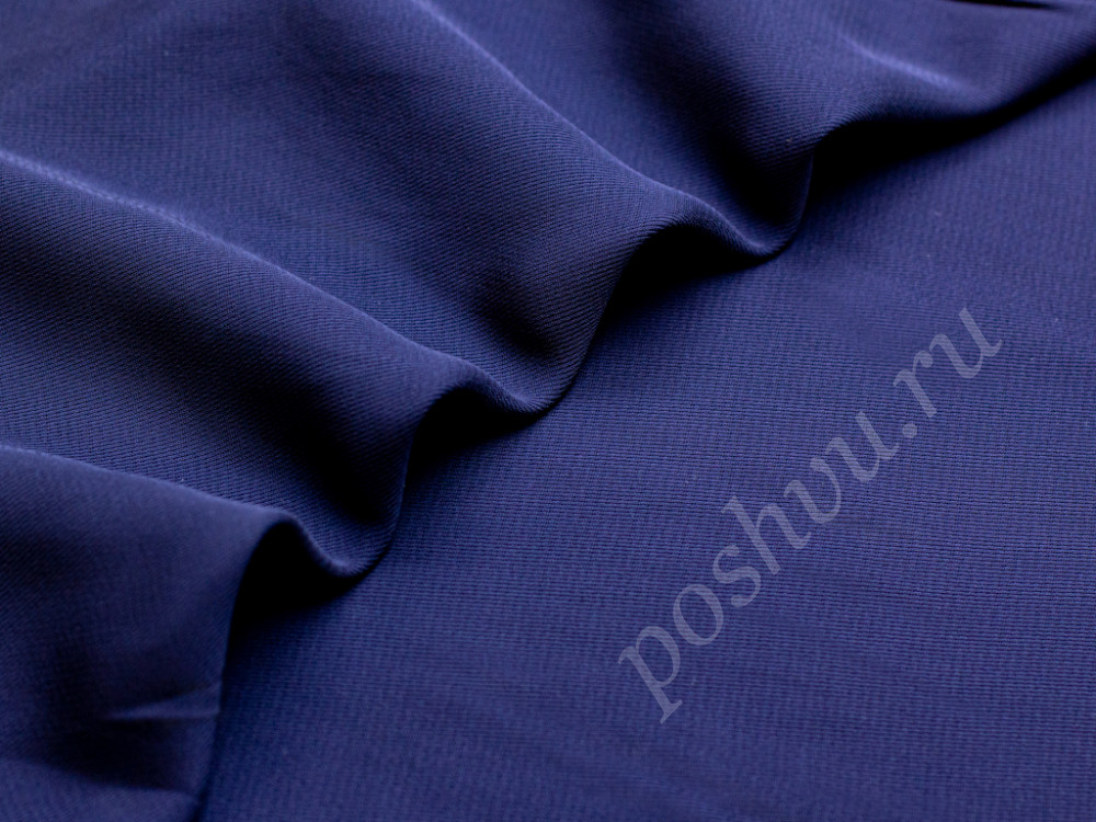 Плательная вискозная ткань темно-синего цвета