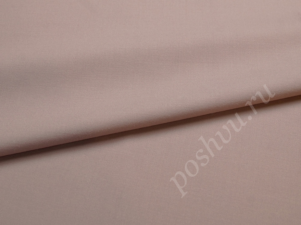Костюмная двухсторонняя шерстяная ткань бледно-лилового цвета