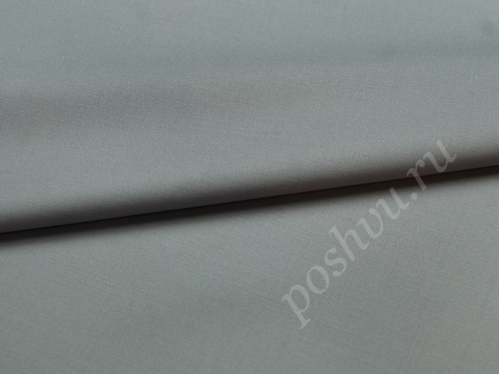 Костюмная двухсторонняя шерстяная ткань серого цвета