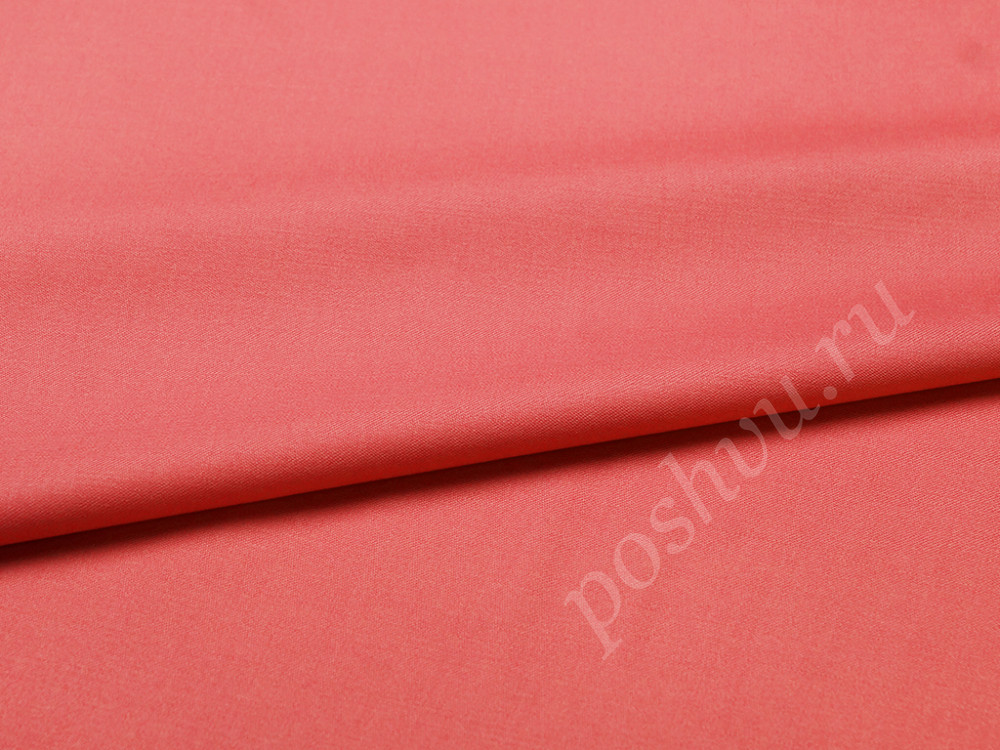 Костюмная двухсторонняя шерстяная ткань насыщенного розового цвета