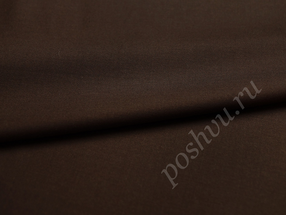 Шерстяная 2х сторонняя костюмная ткань, цвет коричневый