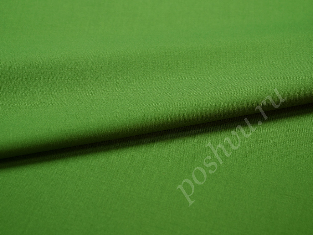 Костюмная двухсторонняя шерстяная ткань зеленого цвета