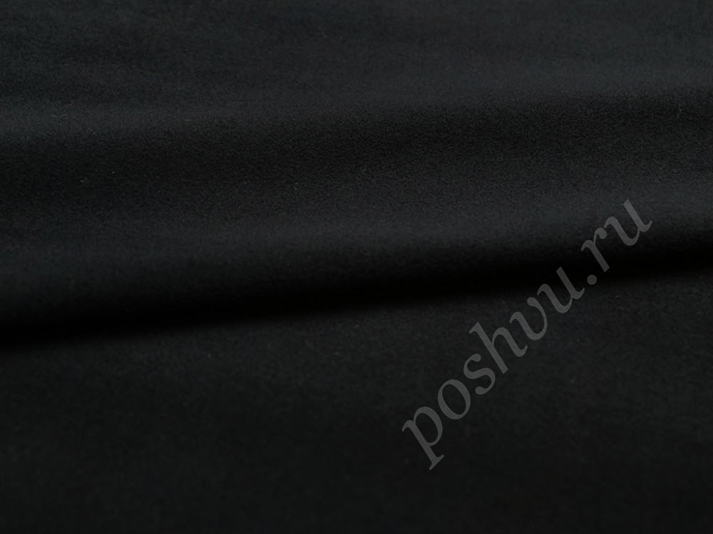 Двухсторонняя пальтовая ткань черного цвета